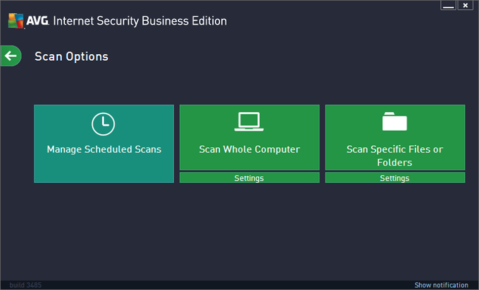 screenshot of AVG Internet Security Business Edition